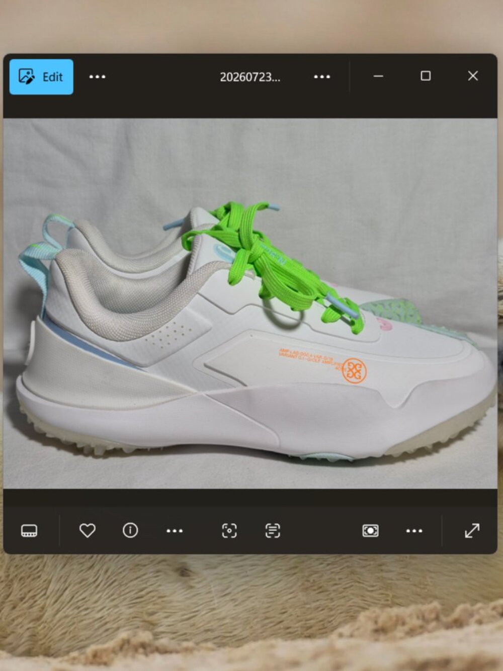 G/FORE G/18 White Snow Green Golf Shoe Sneaker Size 8 10 NEW $250